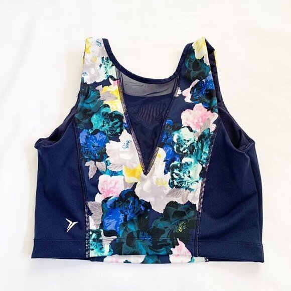 Old Navy Active longline light support floral sports bra - Medium - Picture 5 of 7